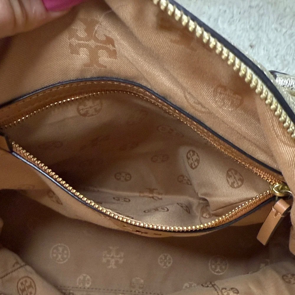 Like New Tory Burch Gold Kira Top Handle Satchel